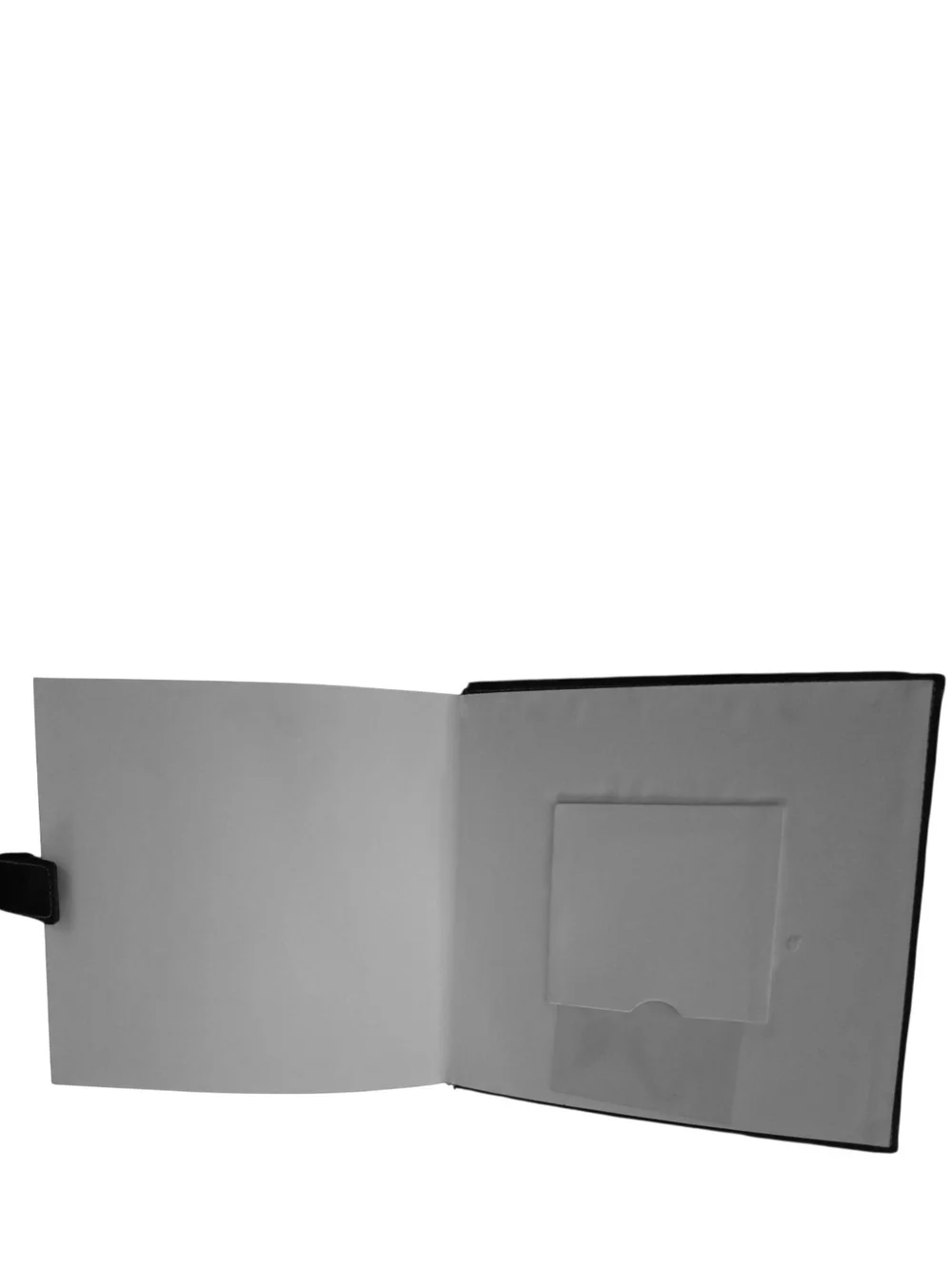 Black Leather Photo Album with Window